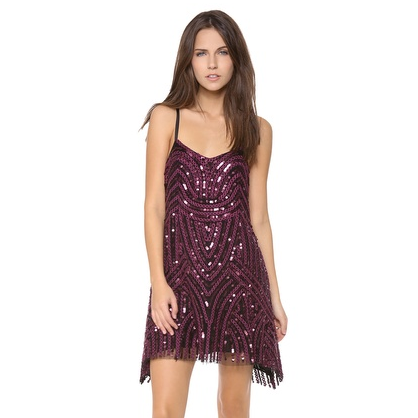 Burgundy Sequin Dress