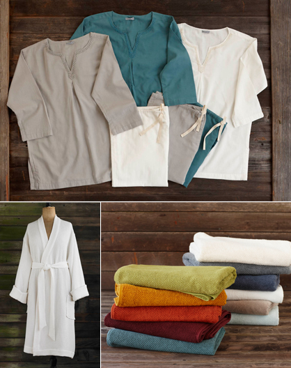 Coyuchi Organic Cotton Mens & Womens Robes