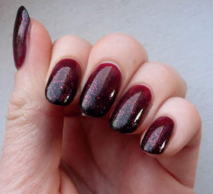 Fall Nail Art Oxblood Ombre