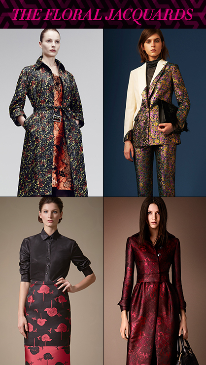Pre Fall 2014 Runway Trends Floral Jacquard Graphics