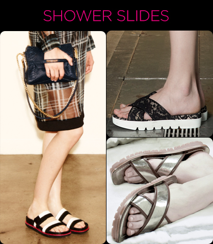 Resort 2014 Footwear Trends: Shower Slides