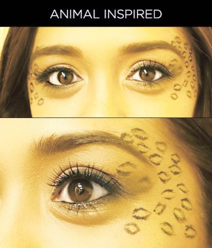 Cheetah/Leopard Halloween Eye Makeup