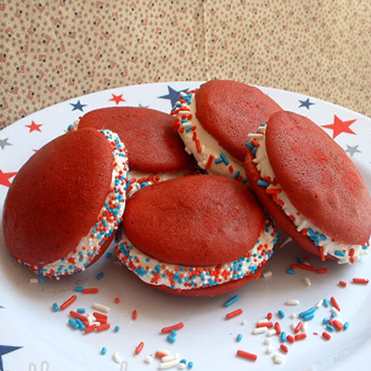 Fourth of July Desserts: Red Velvet Whoopie Pies