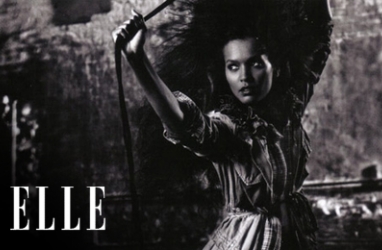 Elle Italia January 2010:  Liya Kebede Combines Fun with Fashion
