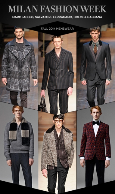 Menswear MFW: Marc Jacobs, Salvatore Ferragamo, Dolce and Gabbana F 14