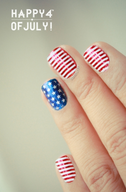 Patriotic 4th of July Nails