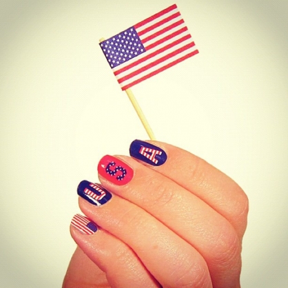 Patriotic 4th of July Nails