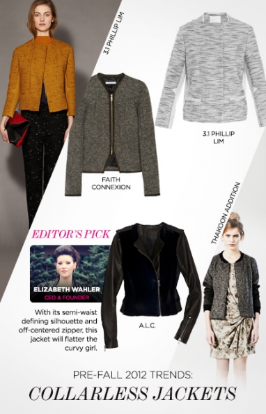 Pre-Fall 2012 trends: collarless jackets