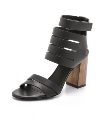 Black Buttery Leather Sandals