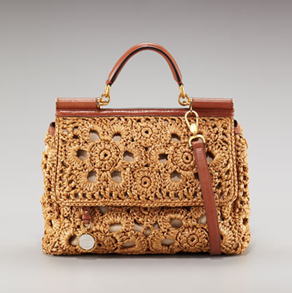 Dolce & gabbana raffia on sale bag